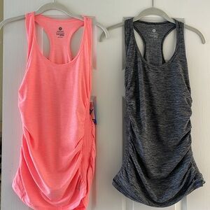 Old Navy Active workout tank tops- lot of two! Gray and Peach